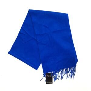 NWT Peck & Peck 100% Cashmere Scarf Bright Cobalt Blue Luxury Cozy Winter Gift